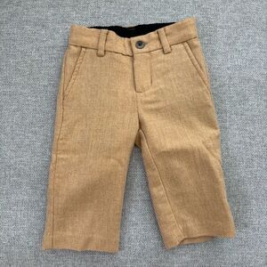Janie & Jack Tan Wool Blend Dress Pants 6-12 Months